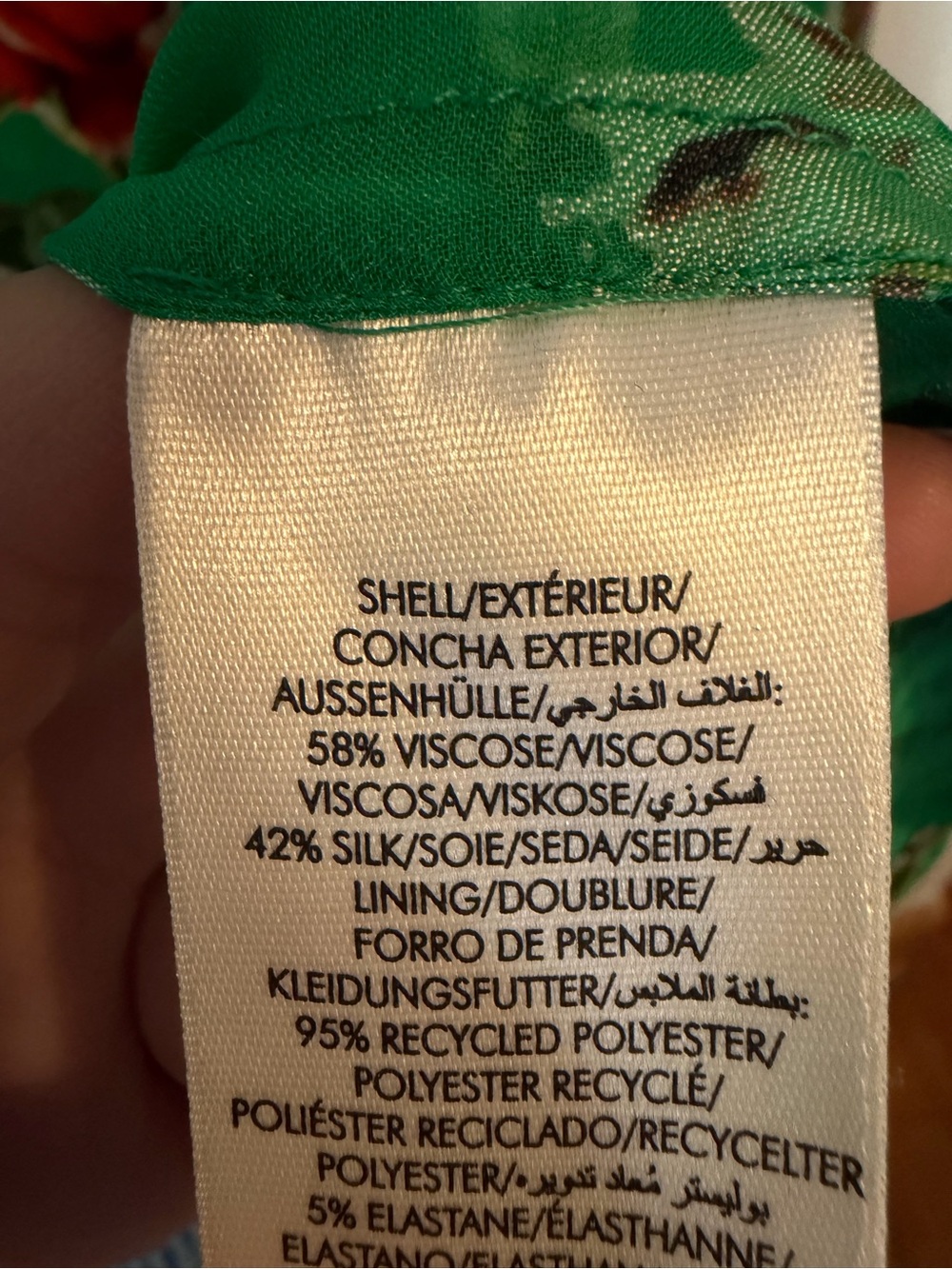 Moranne Floral Print Tie Neck Top - Silk blend - Picture 7 of 7